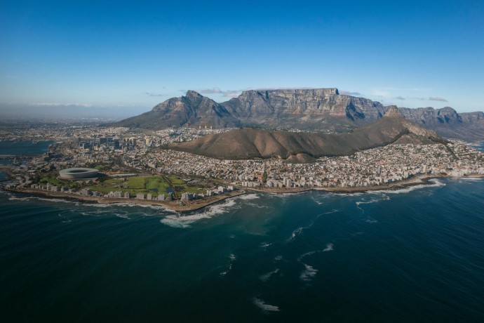 Aerial view of cape town