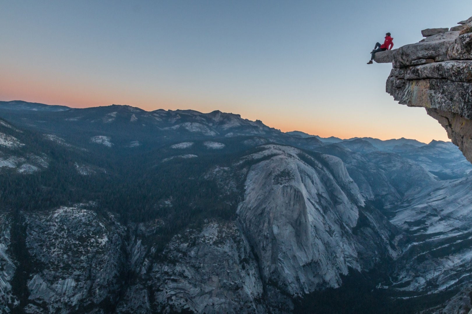 Man sitting at mountain