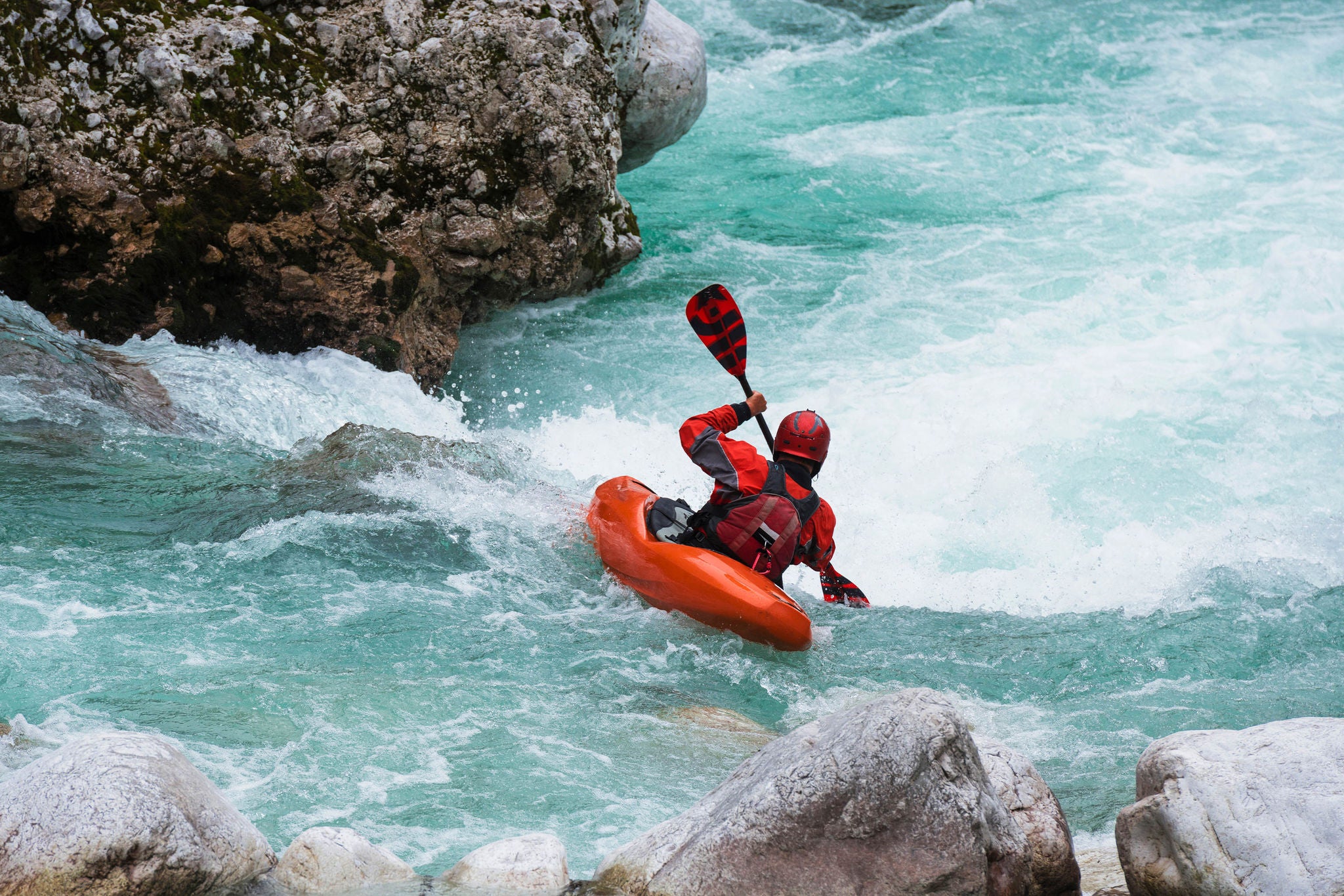 Boating in the river