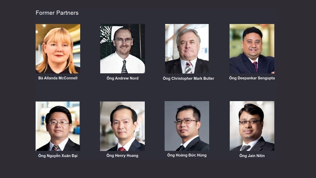 Profile images of Business professionals in a gallery