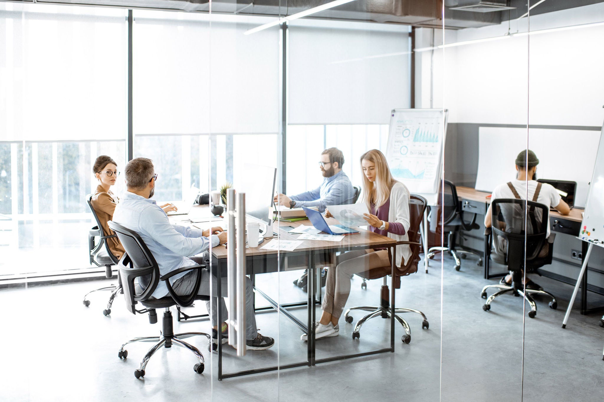 Employees working in office