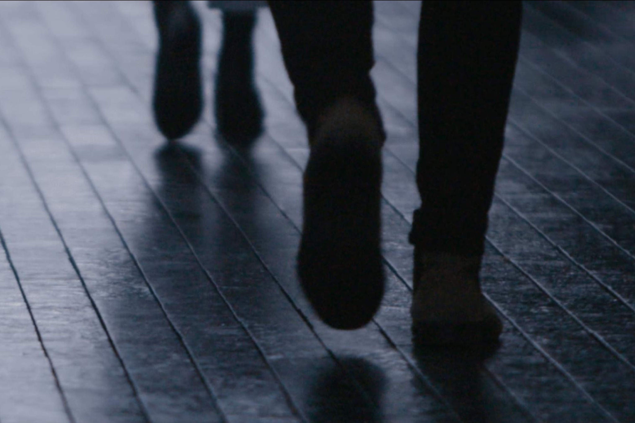 Man walking on the road