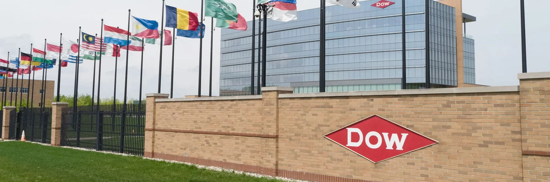 Flags at global dow center