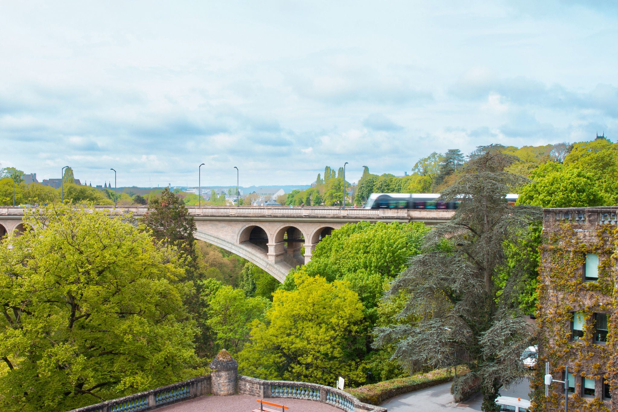 View of a bridge in Luxembourg