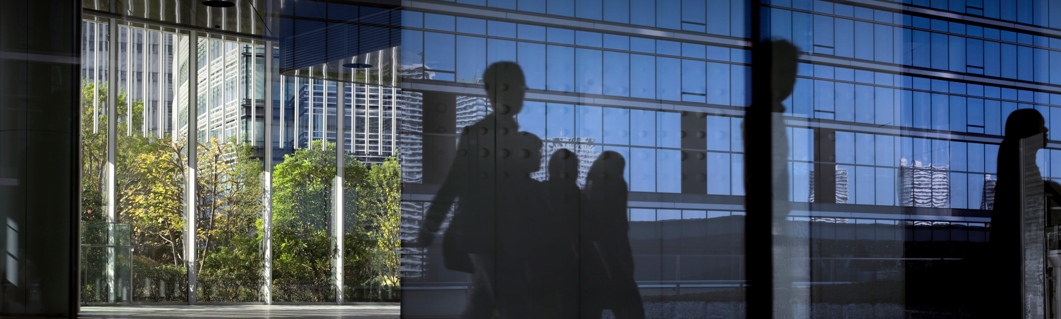 Workers arriving for work