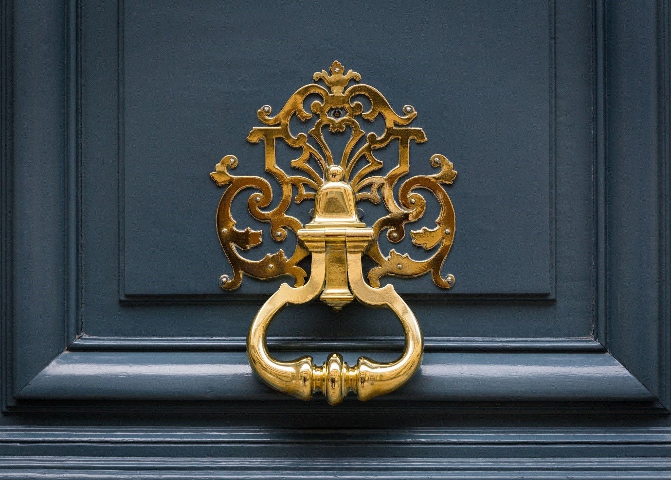 Golden door knocker