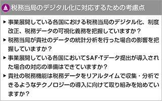 図1　税務当局のデジタル化に対応するための考慮点