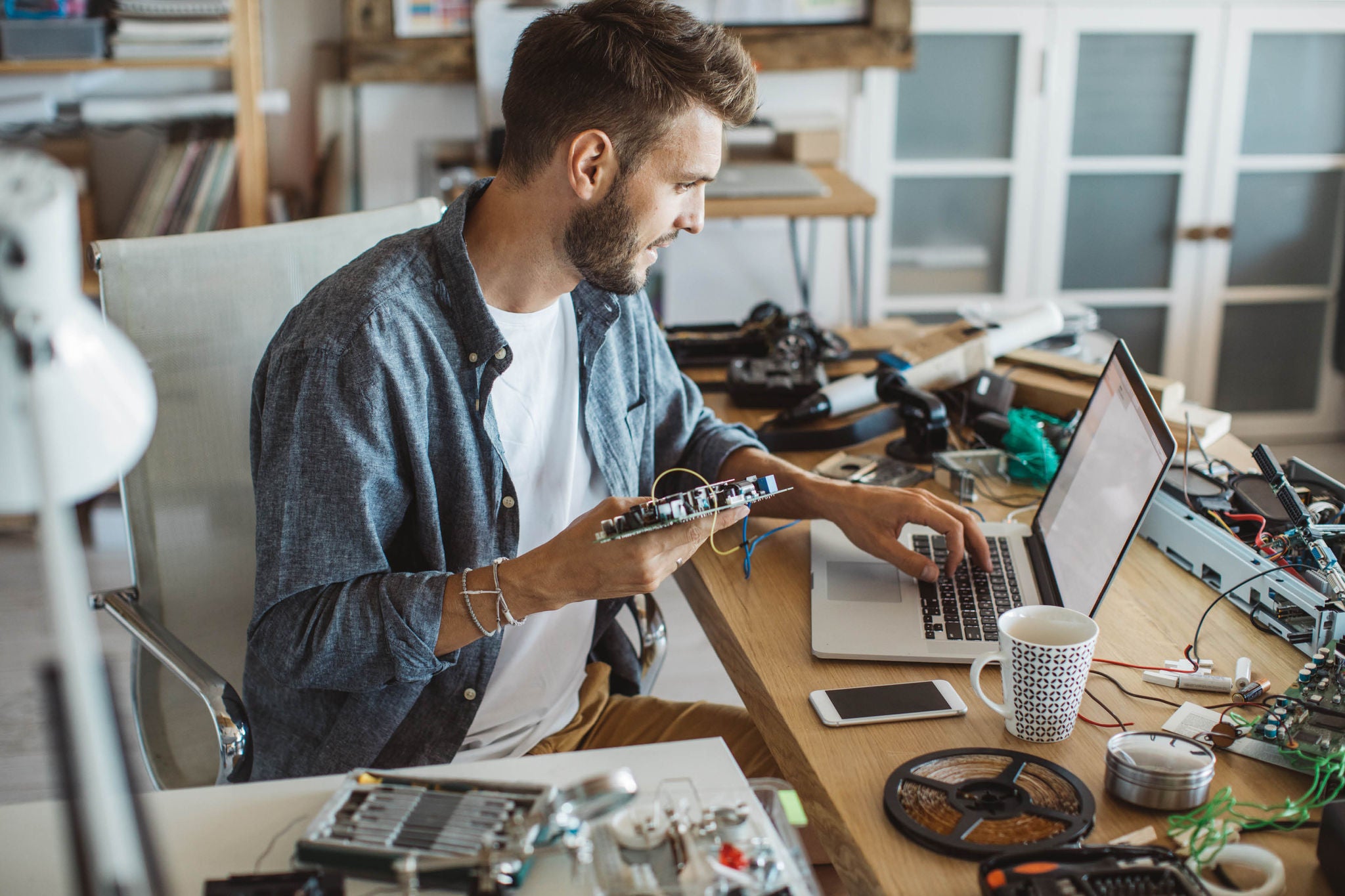 Man with laptop