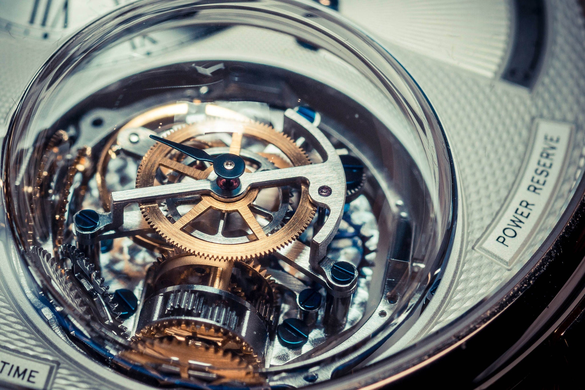 Close up of mechanical watch