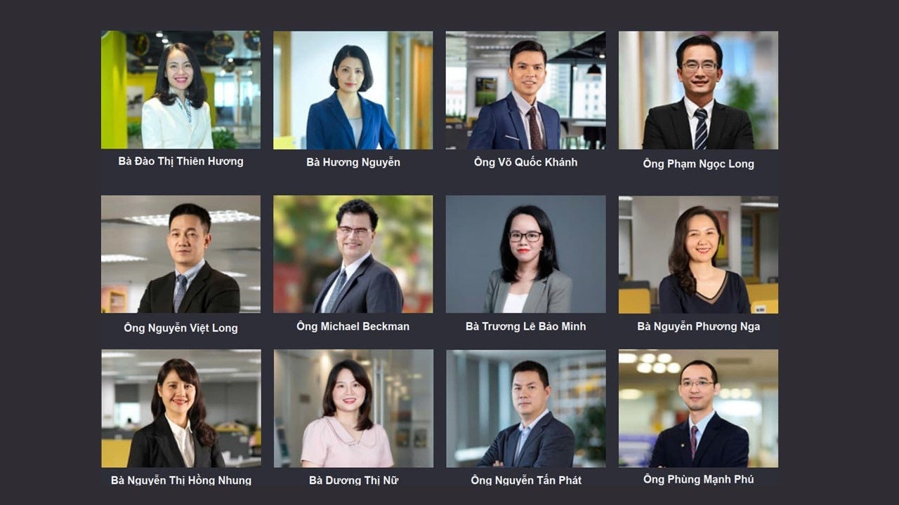 Profile images of Business professionals in a gallery