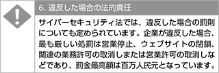 6. 違反した場合の法的責任