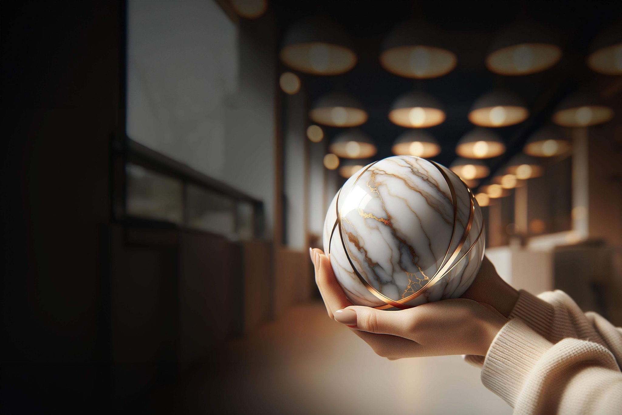 Design sphere in hand