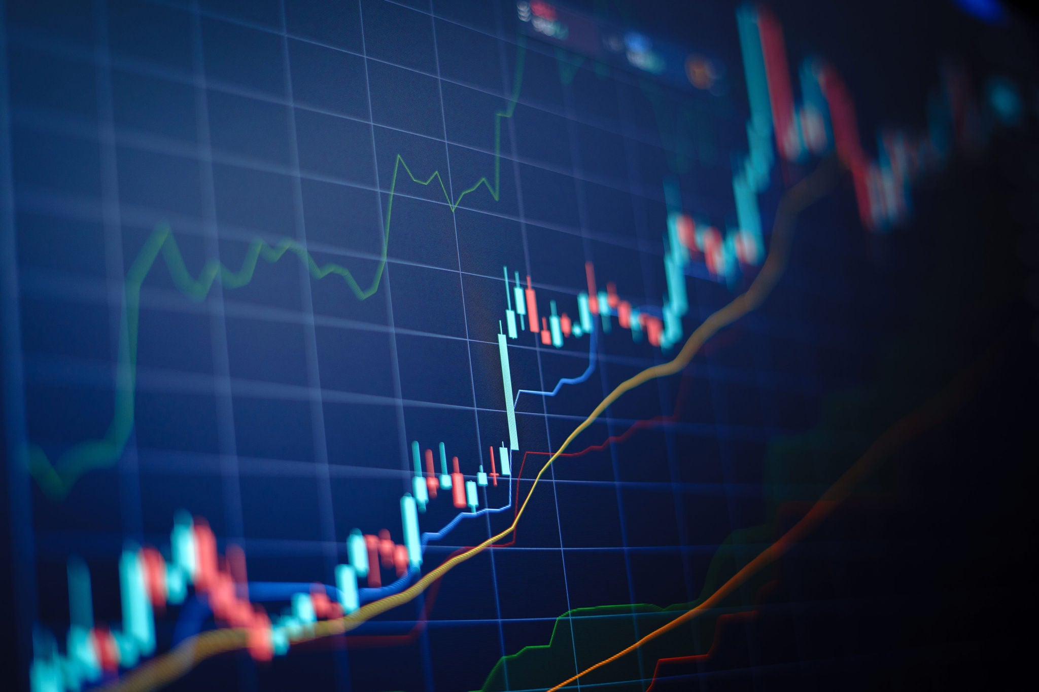 Closeup financial chart