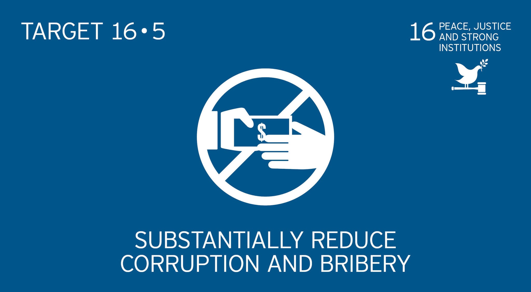 Icon - target 16.5 - substantialy reduce corruption and bribery