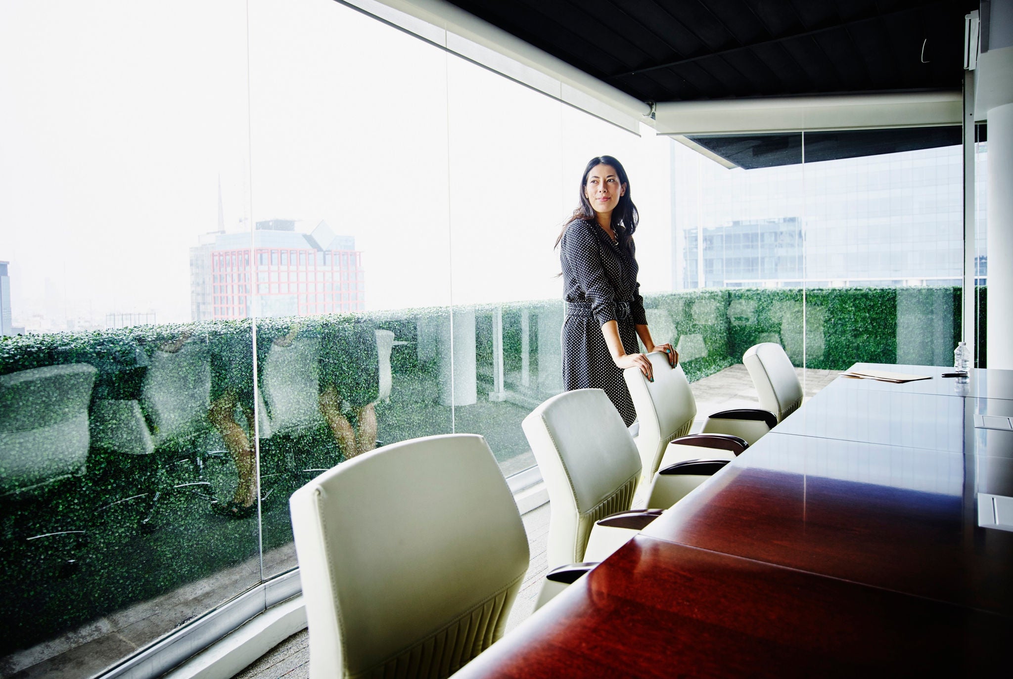 businesswoman in office conference room