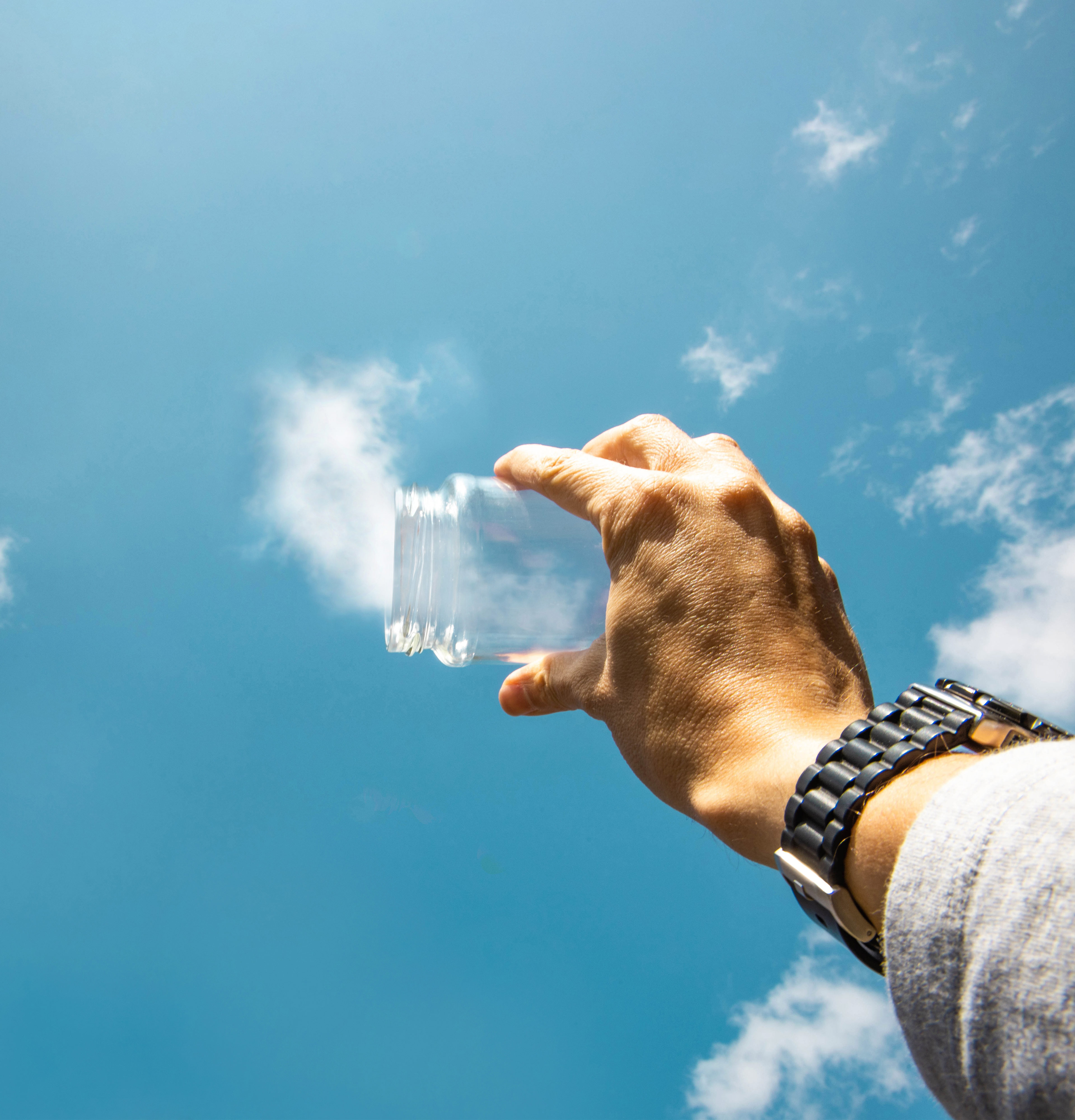 jar with clouds