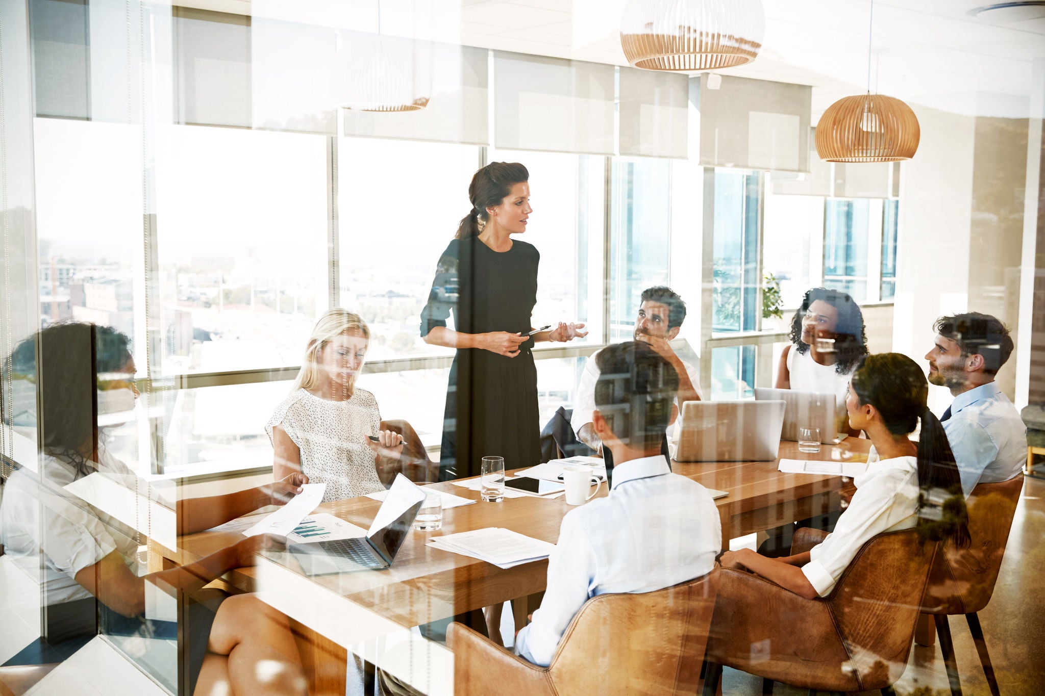 group of people in the meeting