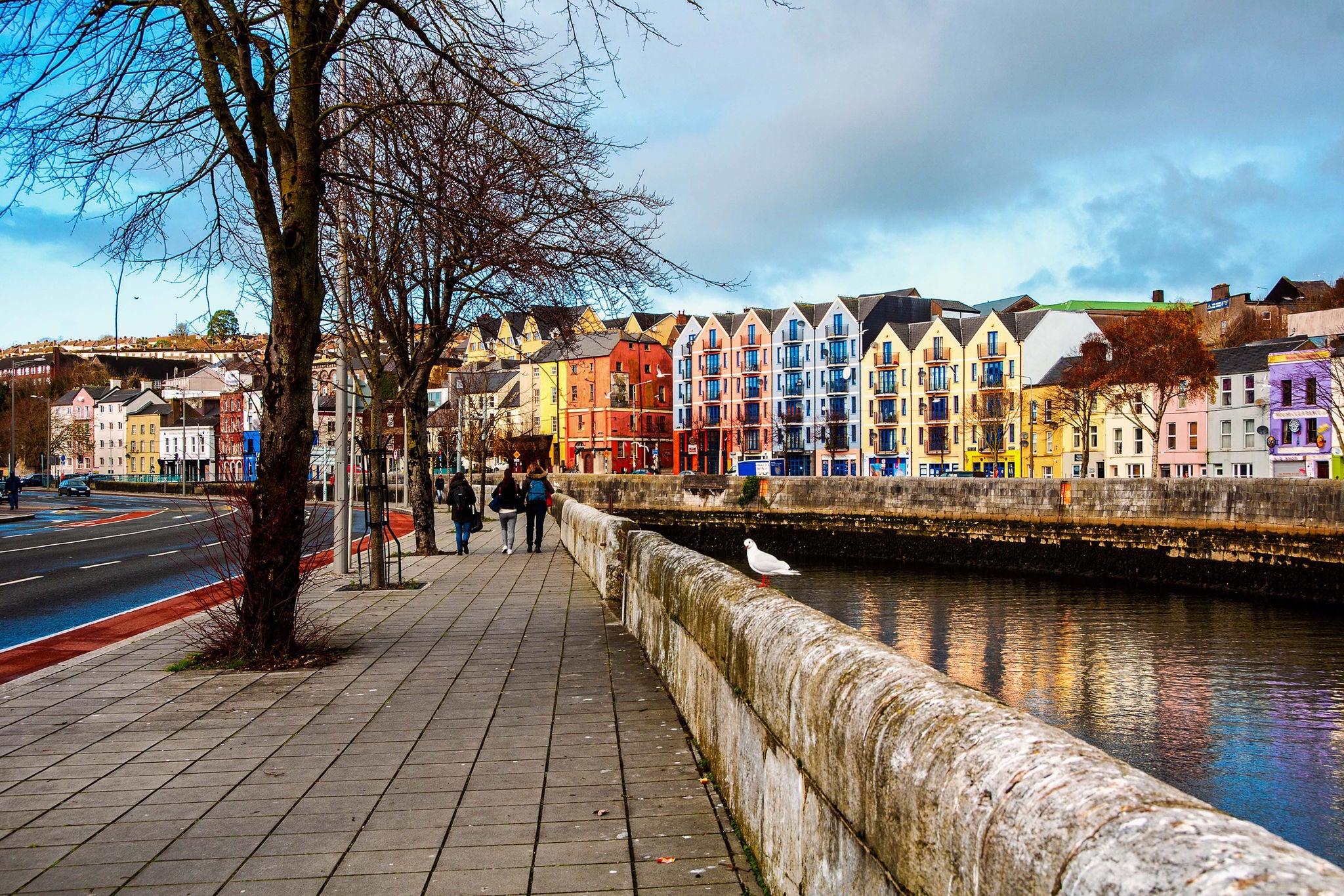 Bank of the river Lee in Cork, Ireland