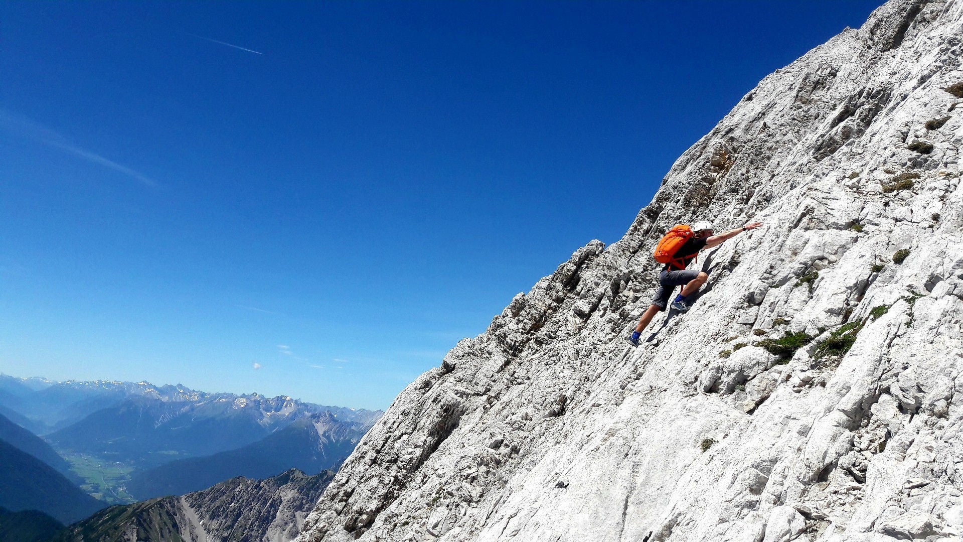 A man climbing the hill