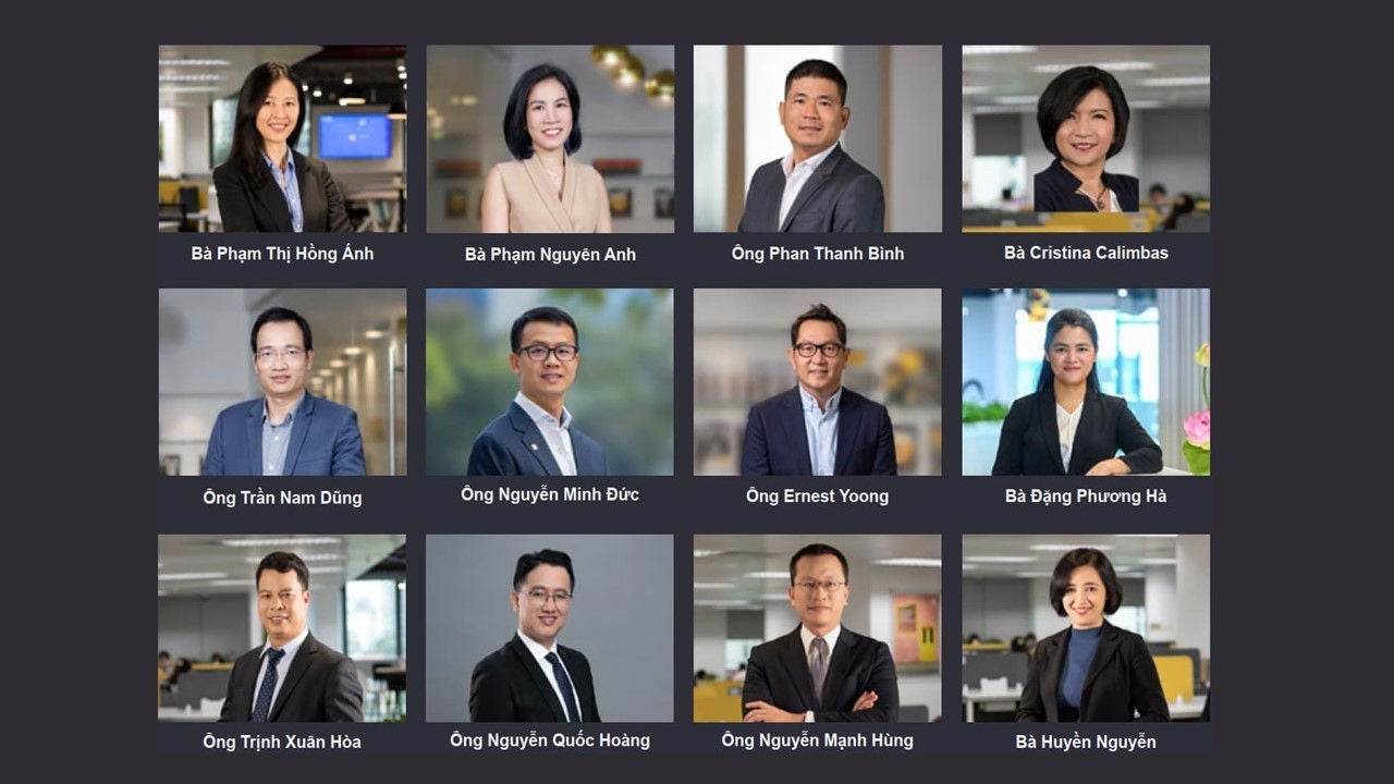 Profile images of Business professionals in a gallery