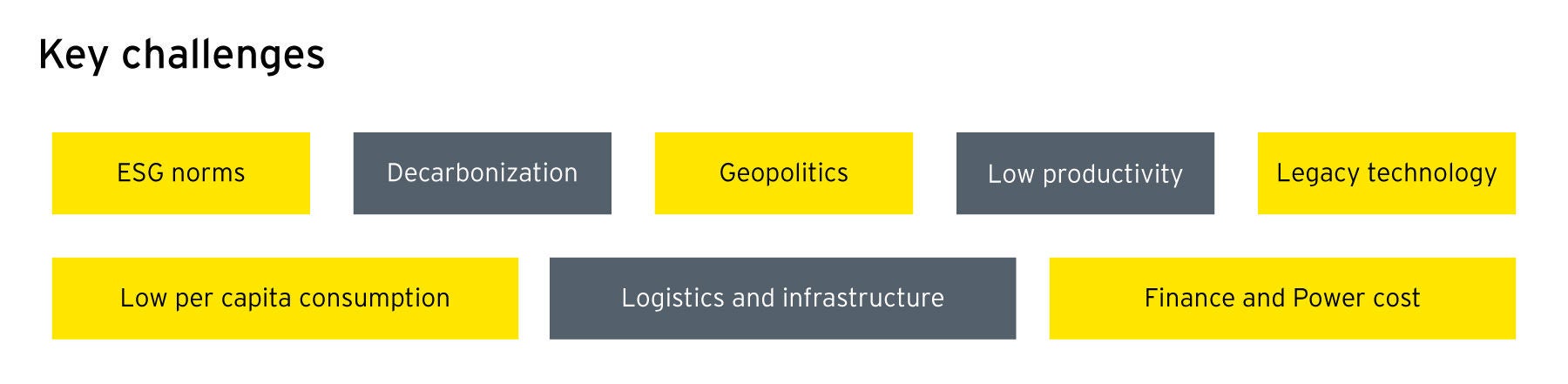 challenges faced by this coal, Iron ore and Steel sector