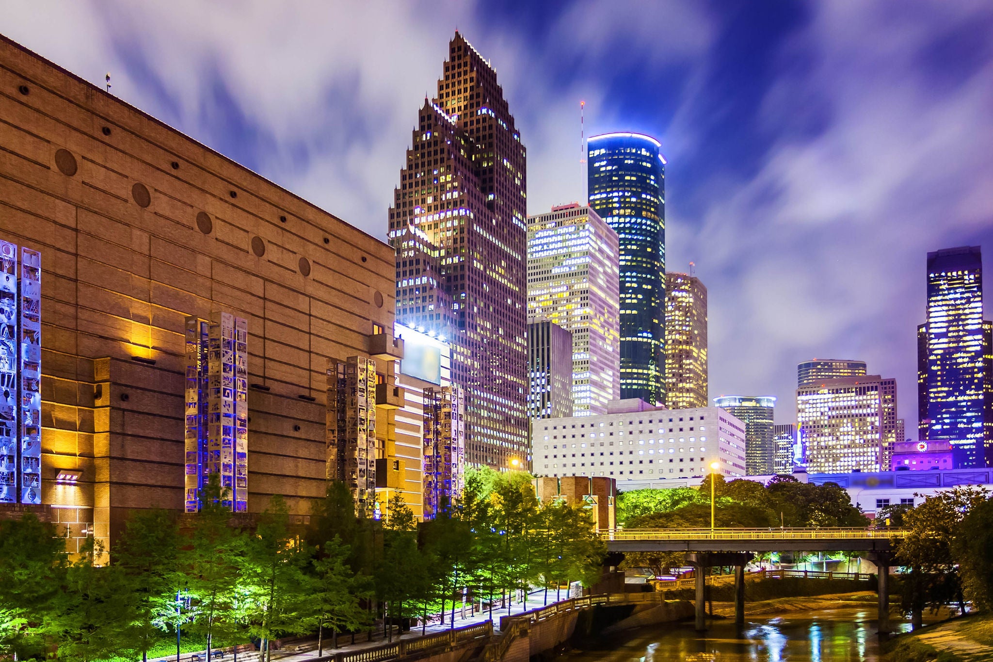 Houston, Texas Downtown Skyline at Night