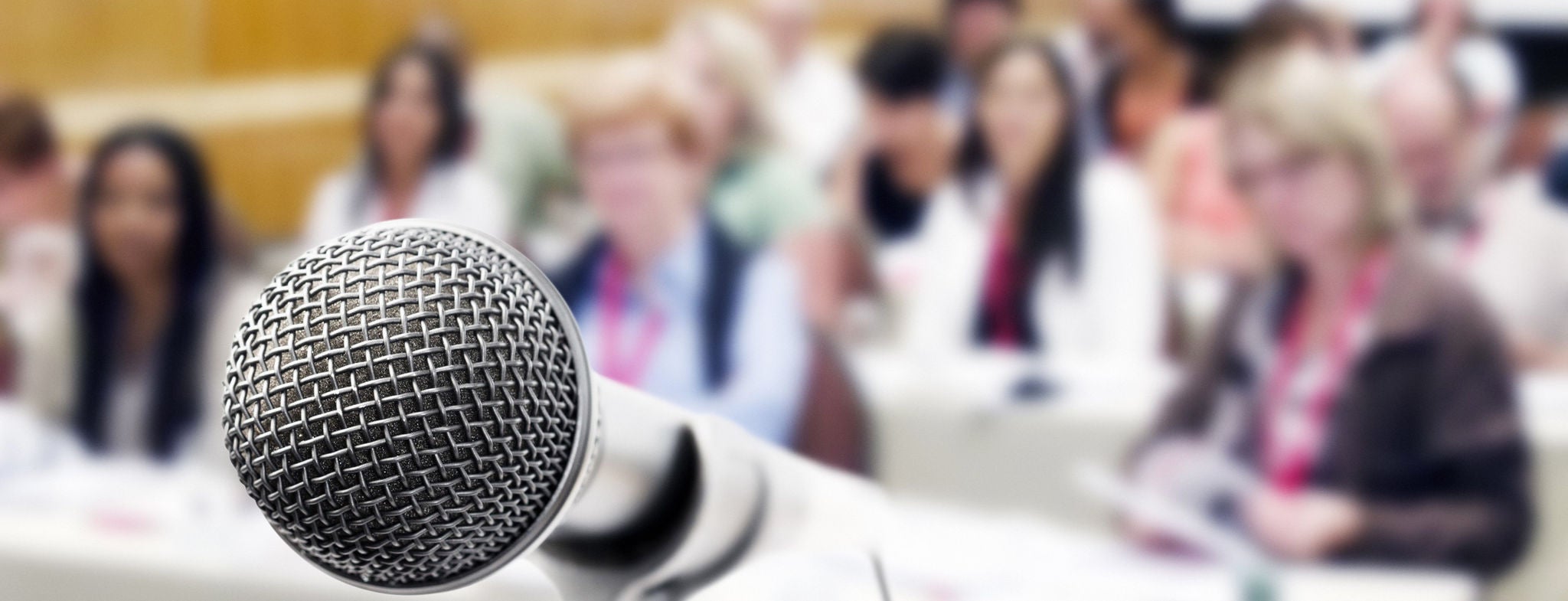 Microphone in a crowded room