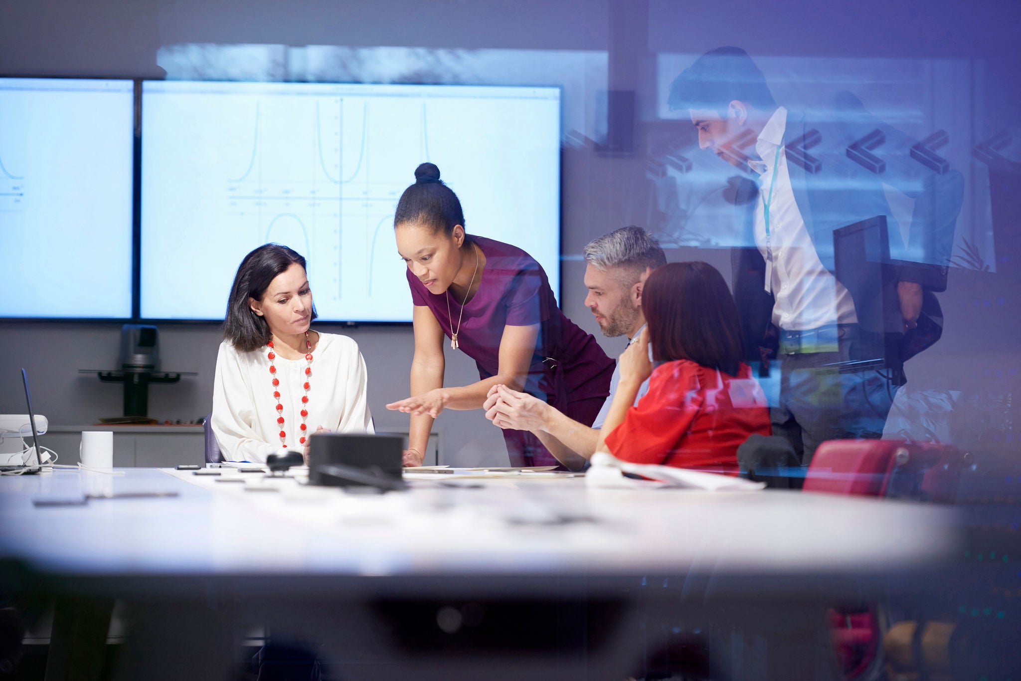 Group of people having business meeting