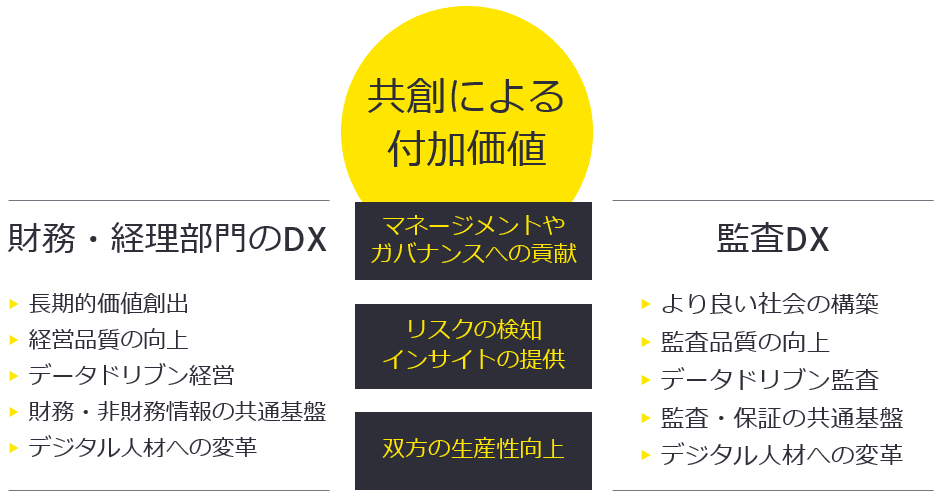 図1　財務・経理DXと監査DXの共創による付加価値