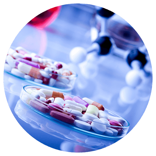 Image of pharmaceutical drugs in dish
