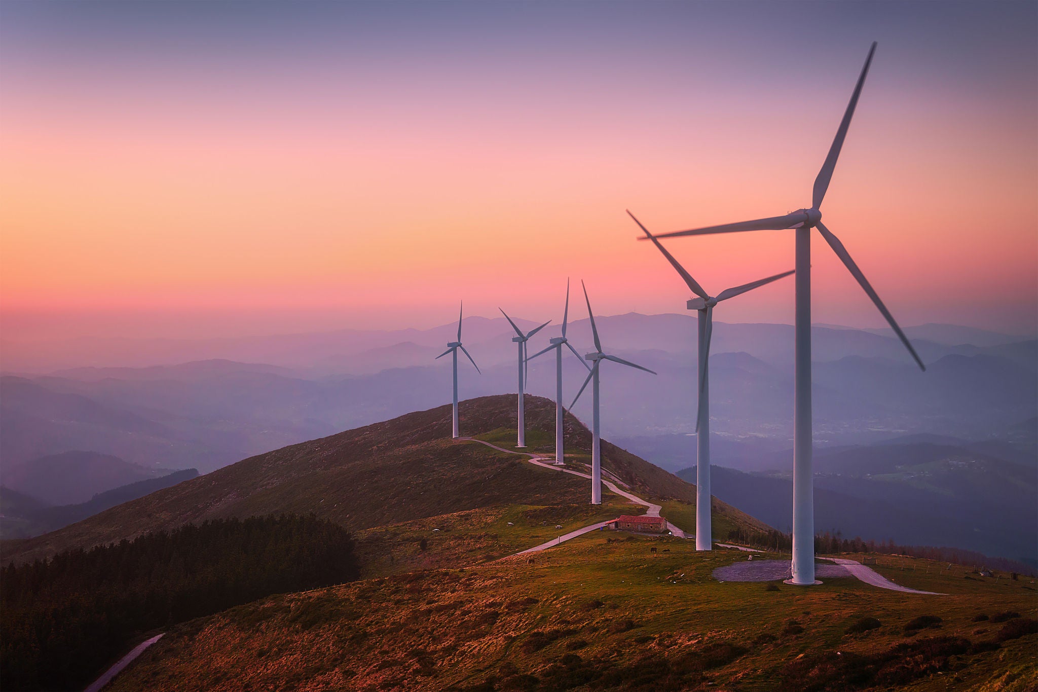 renewable energy with wind turbines