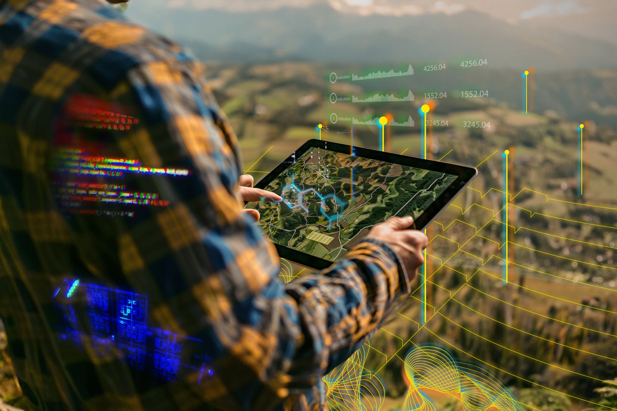 Geographer uses GIS technology to analyze and map land use patterns for urban planning.