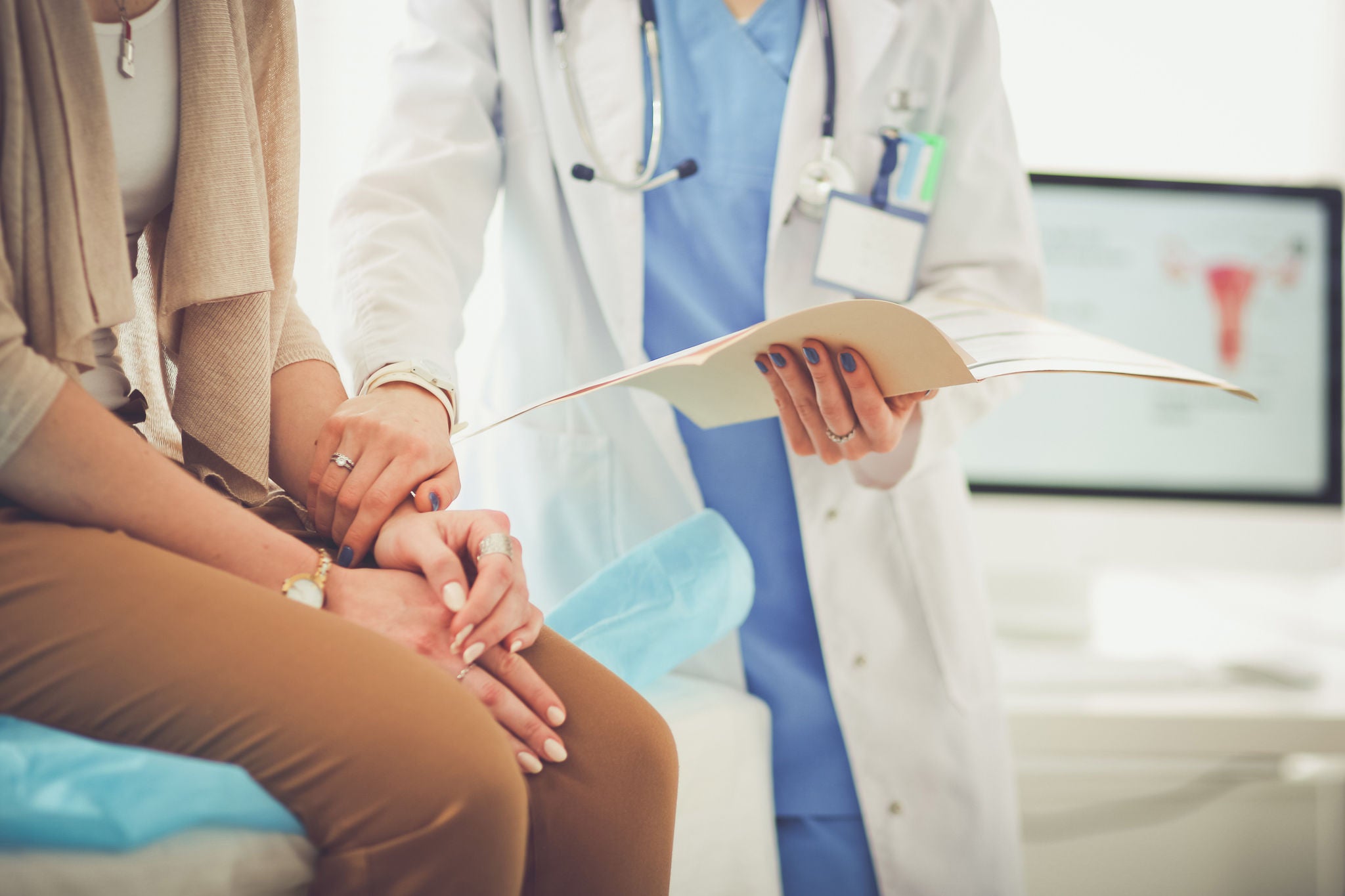 Doctor checking the patient in hospital