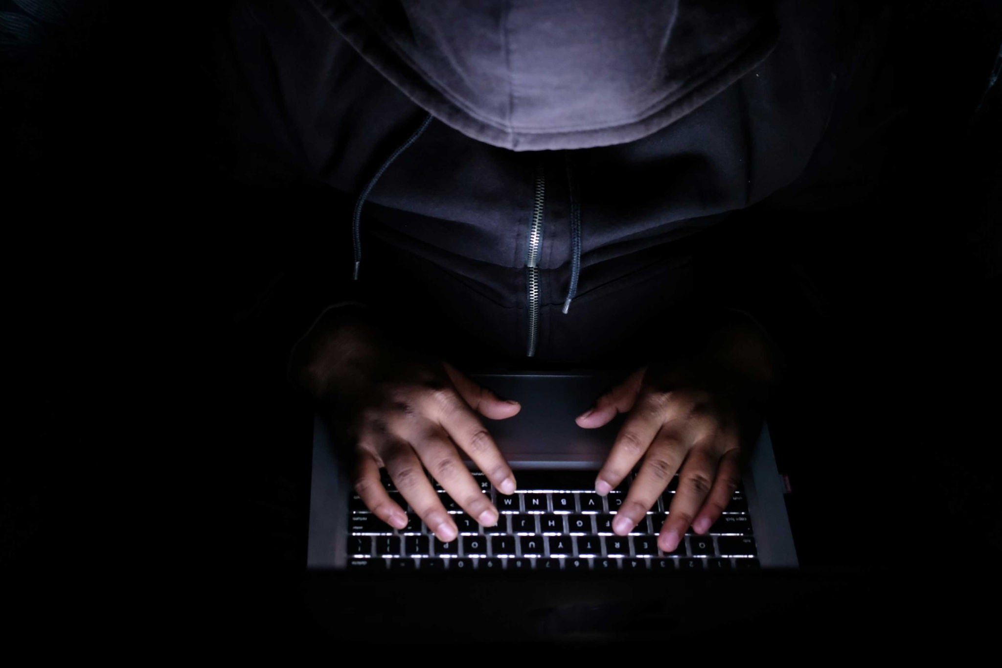 Man writing computer