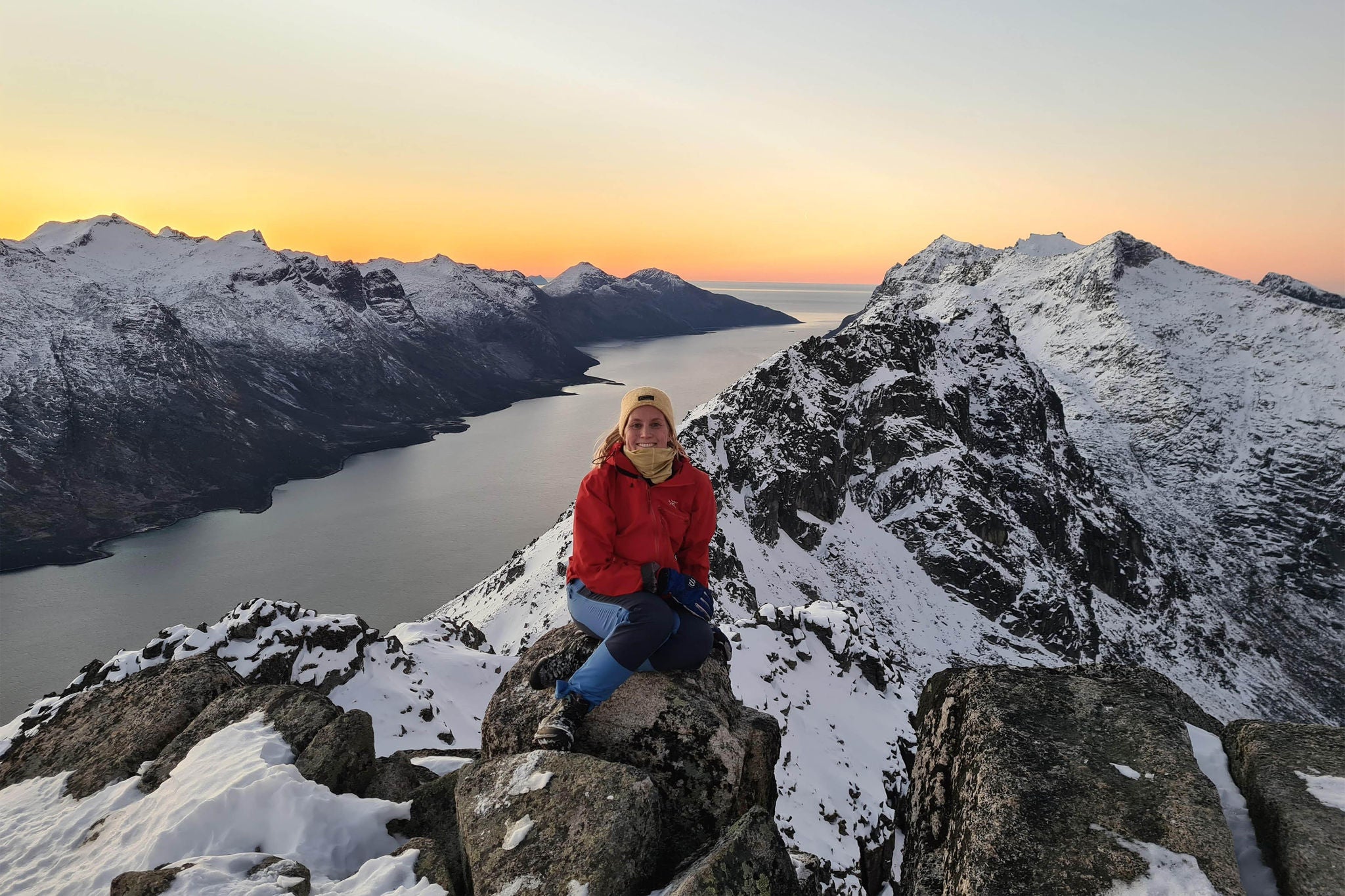 Kristina Gjerde on top of a mountain