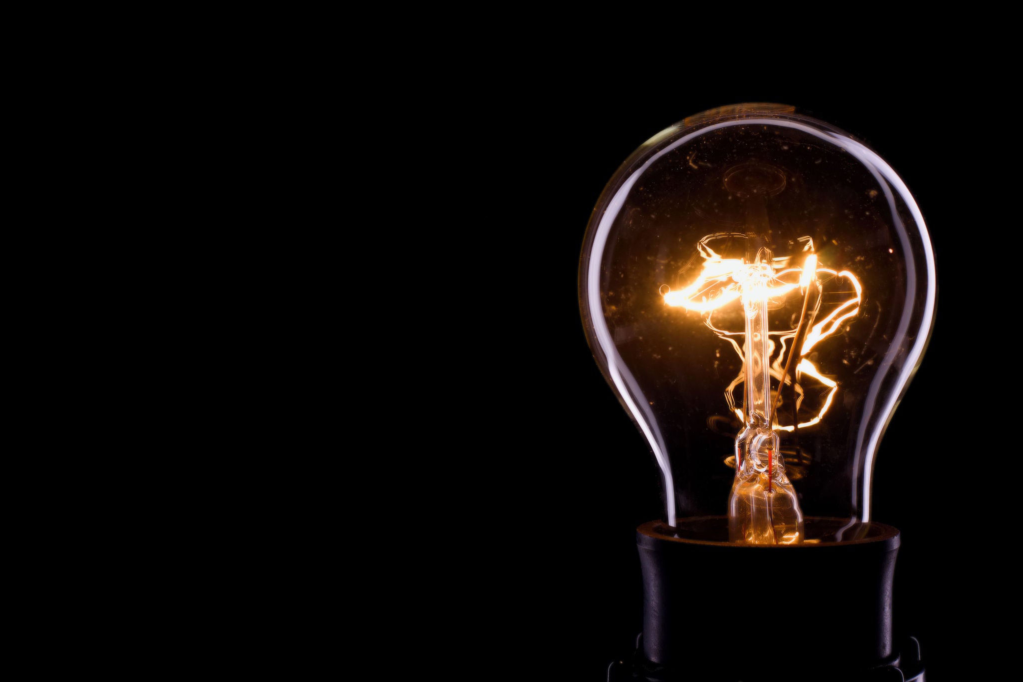 Lightning inside a glass bulb