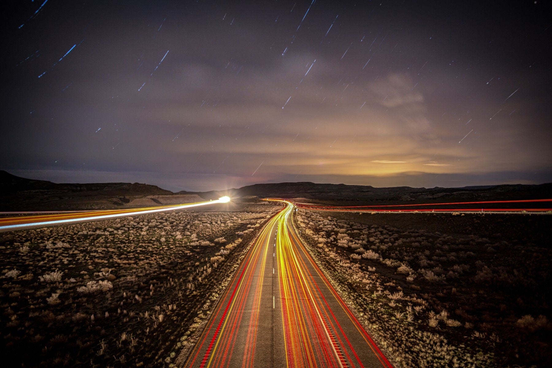 Image of night view of highway