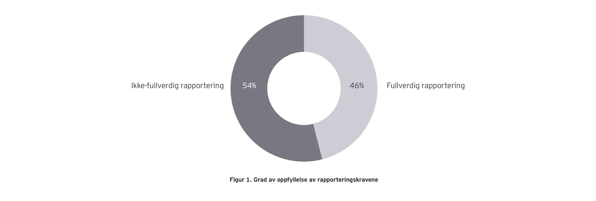 Figur 1: Grad av oppfyllelse av rapporteringskravene