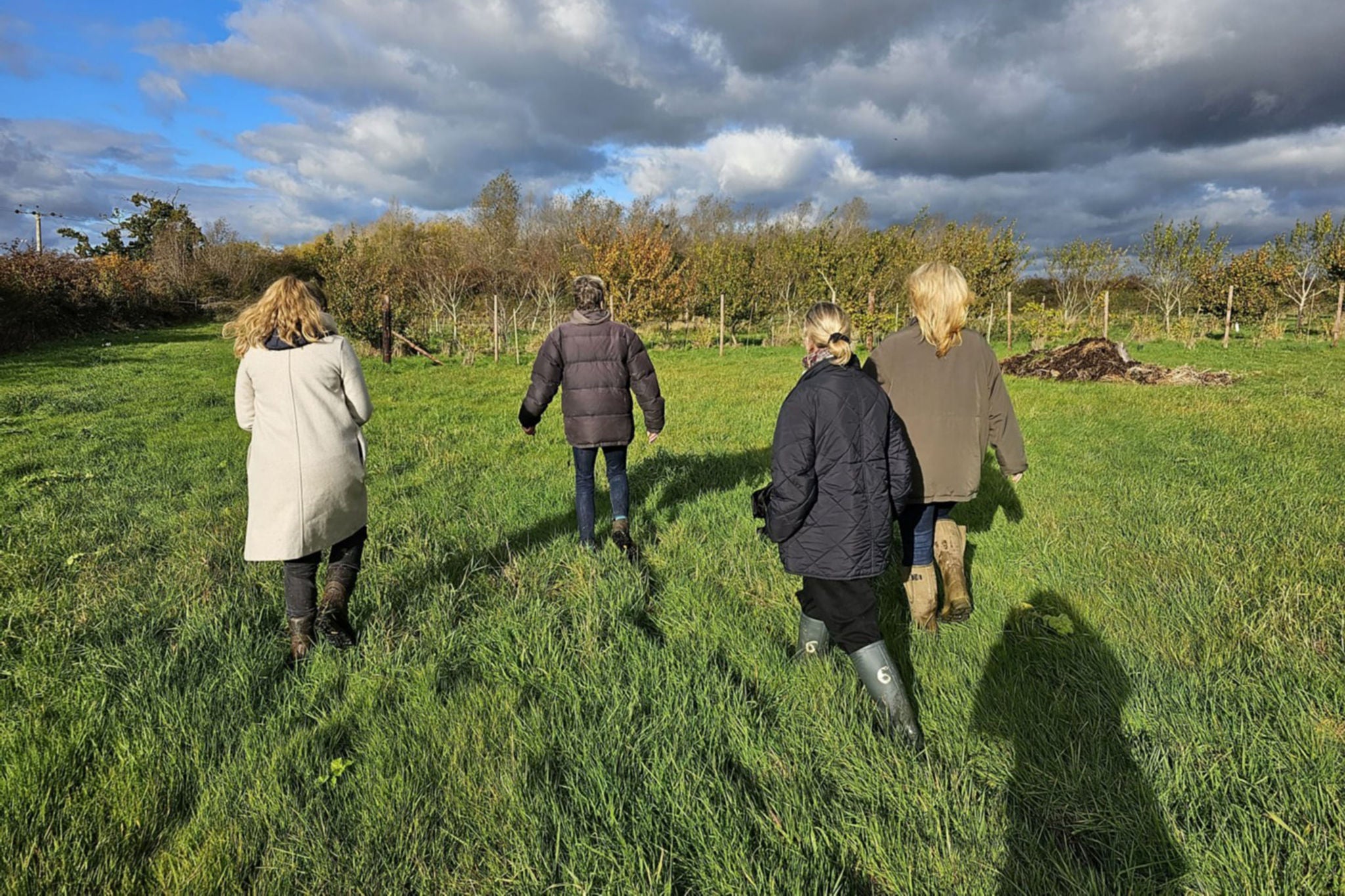 The team visited a regenerative agricultural farm