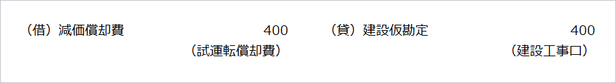 【図表2：試運転償却の仕訳例】