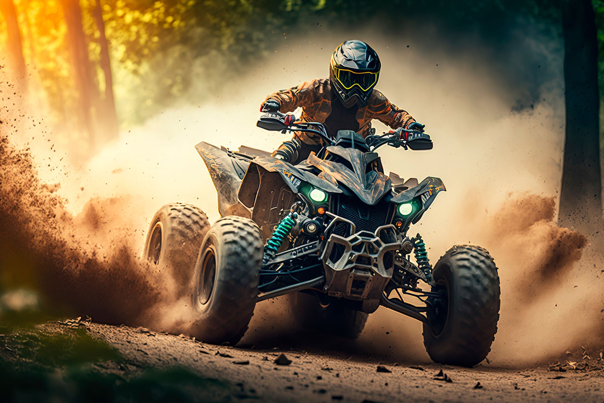 Man riding quad bike