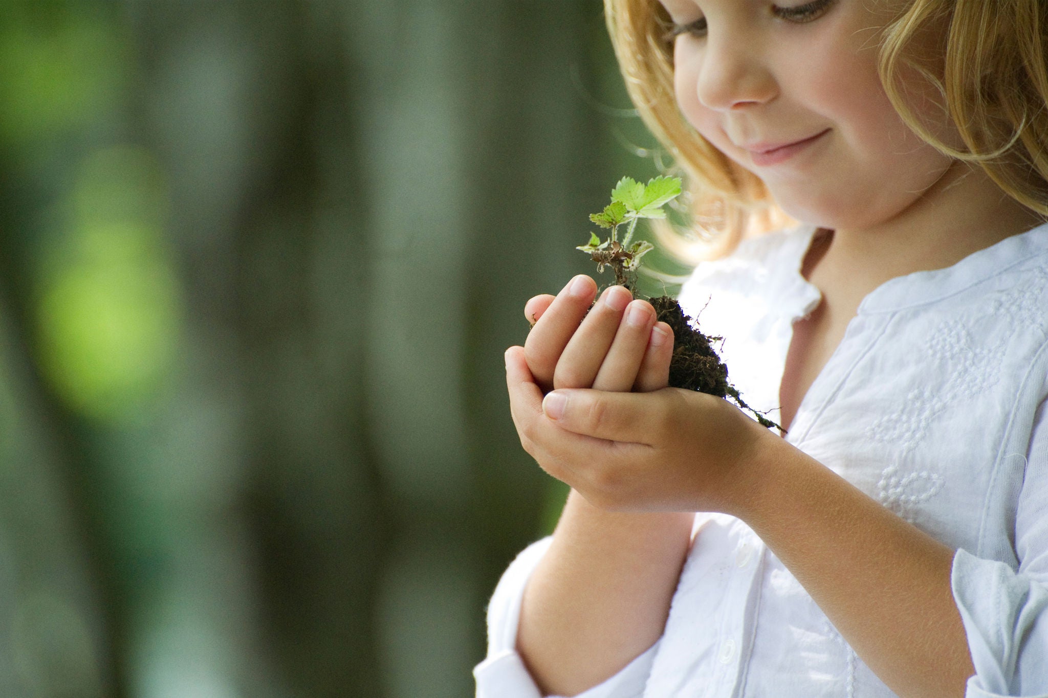 girl with plant