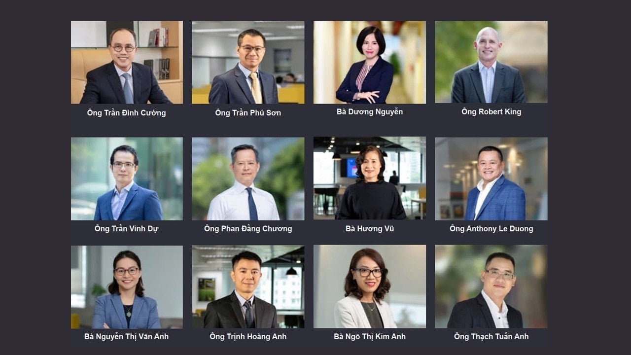 Profile images of Business professionals in a gallery