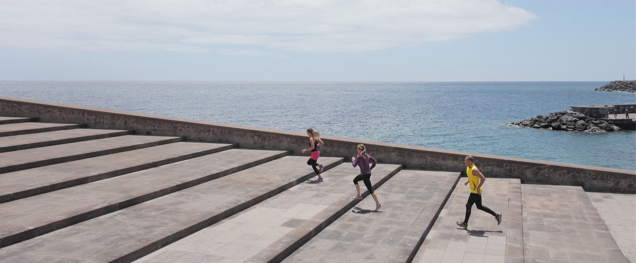 runners on large stairsd