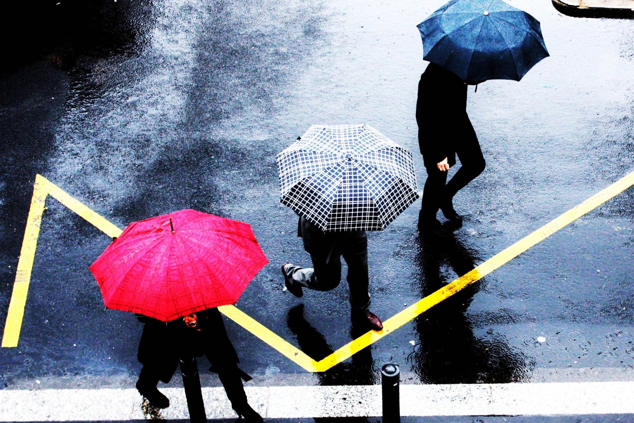 Walking in rain