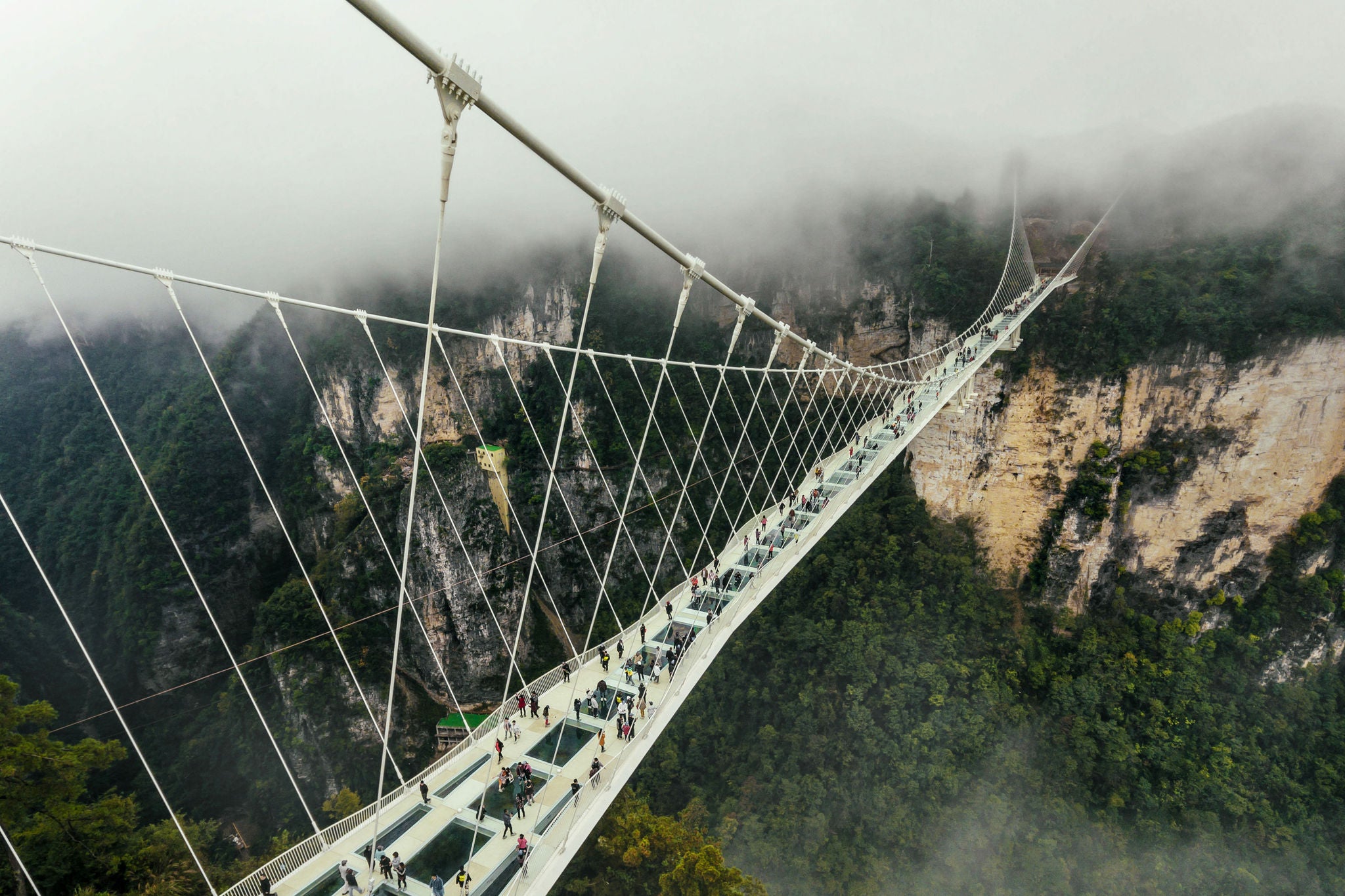 Glass bridge of Zhangjiajie China 