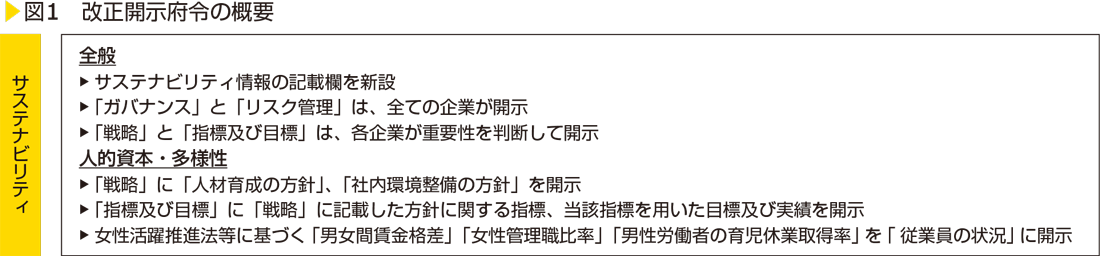 図1　改正開示府令の概要