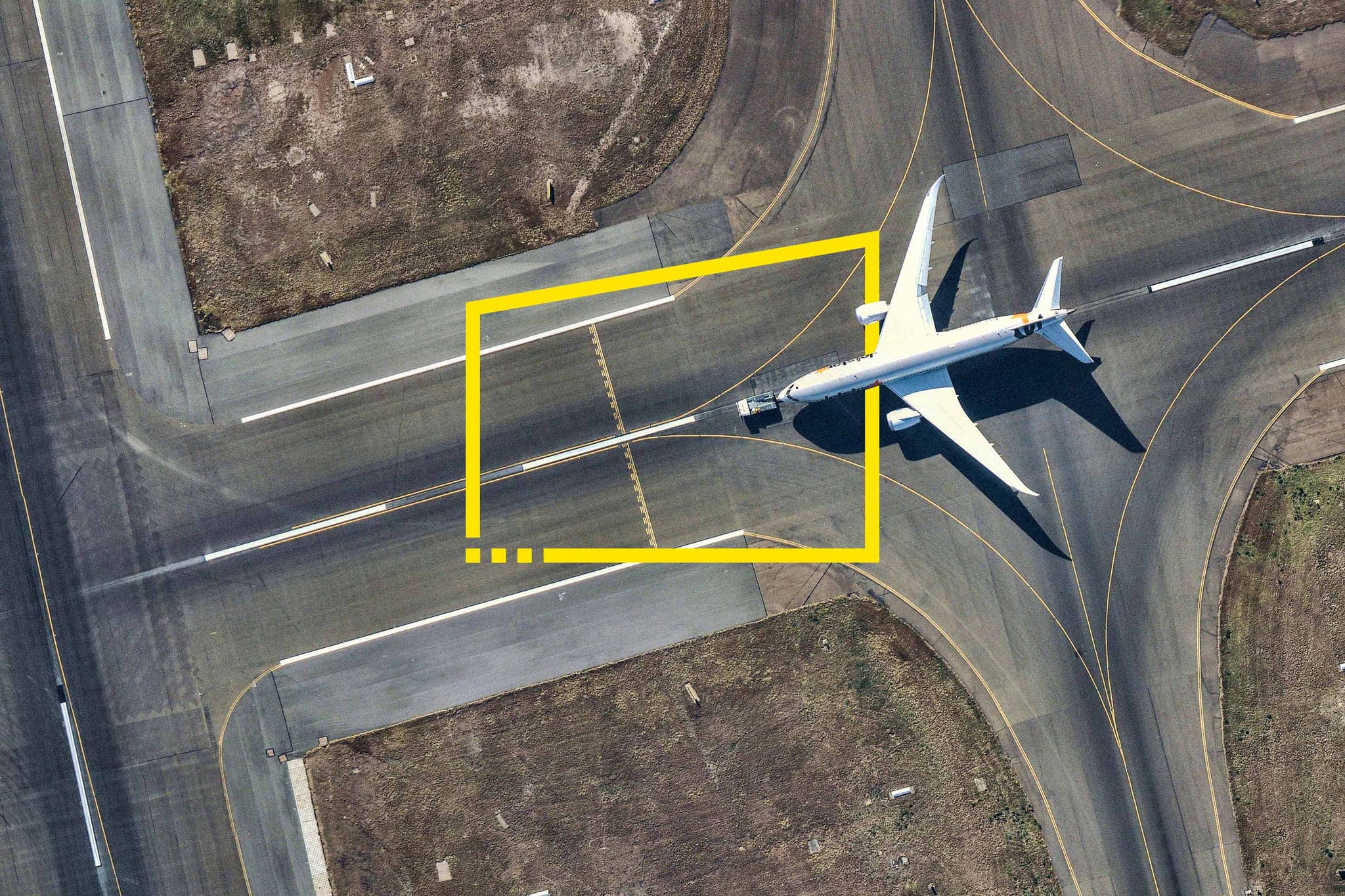 Aerial view of Sydney International Airport. Australia