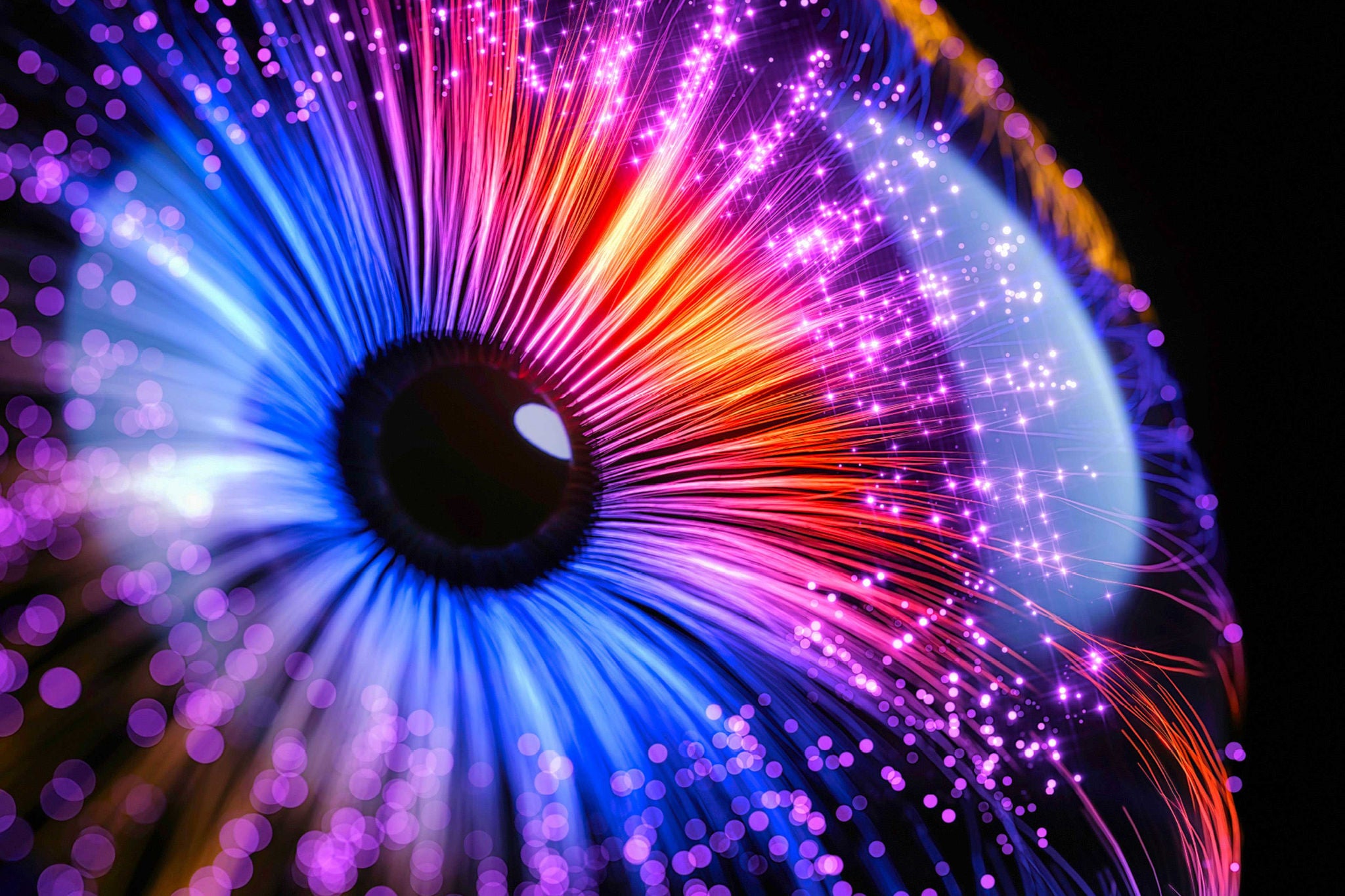 Abstract Digital Futuristic Eye stock photo