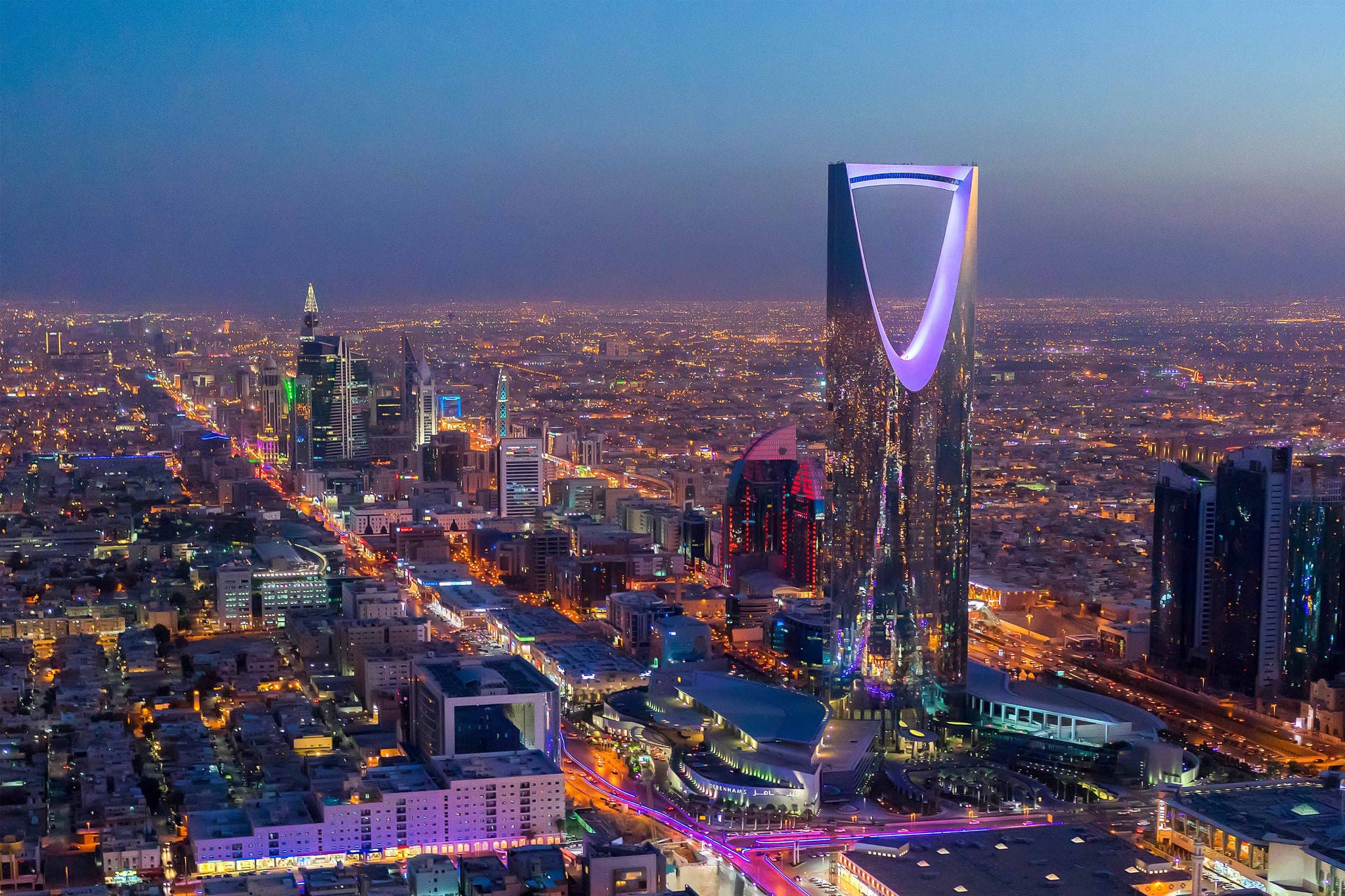 Tallest building with light during night